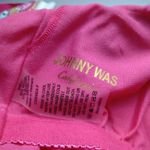 Johnny Was Women's Small 2 Piece Pink Flamingo Tankini/Bikini Set Swim Colorful - Picture 11 of 14